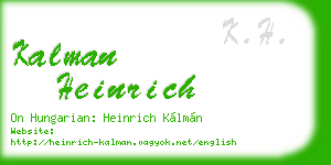 kalman heinrich business card